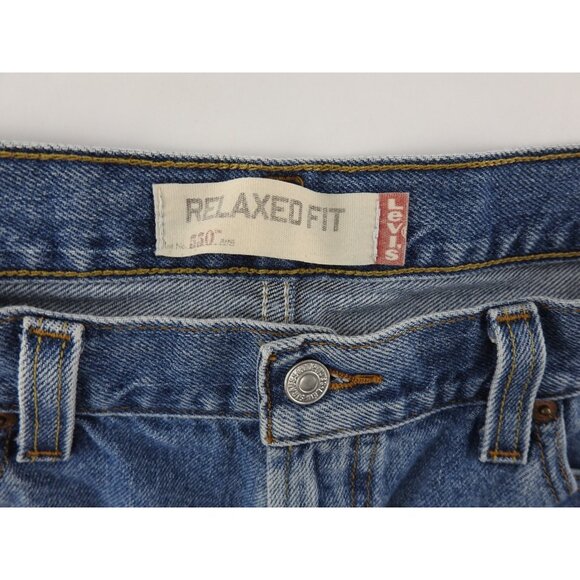 Vintage Levis 550 Relaxed Fit Jeans Mens 36x32 Medium Wash Denim Made Colombia - Picture 8 of 9